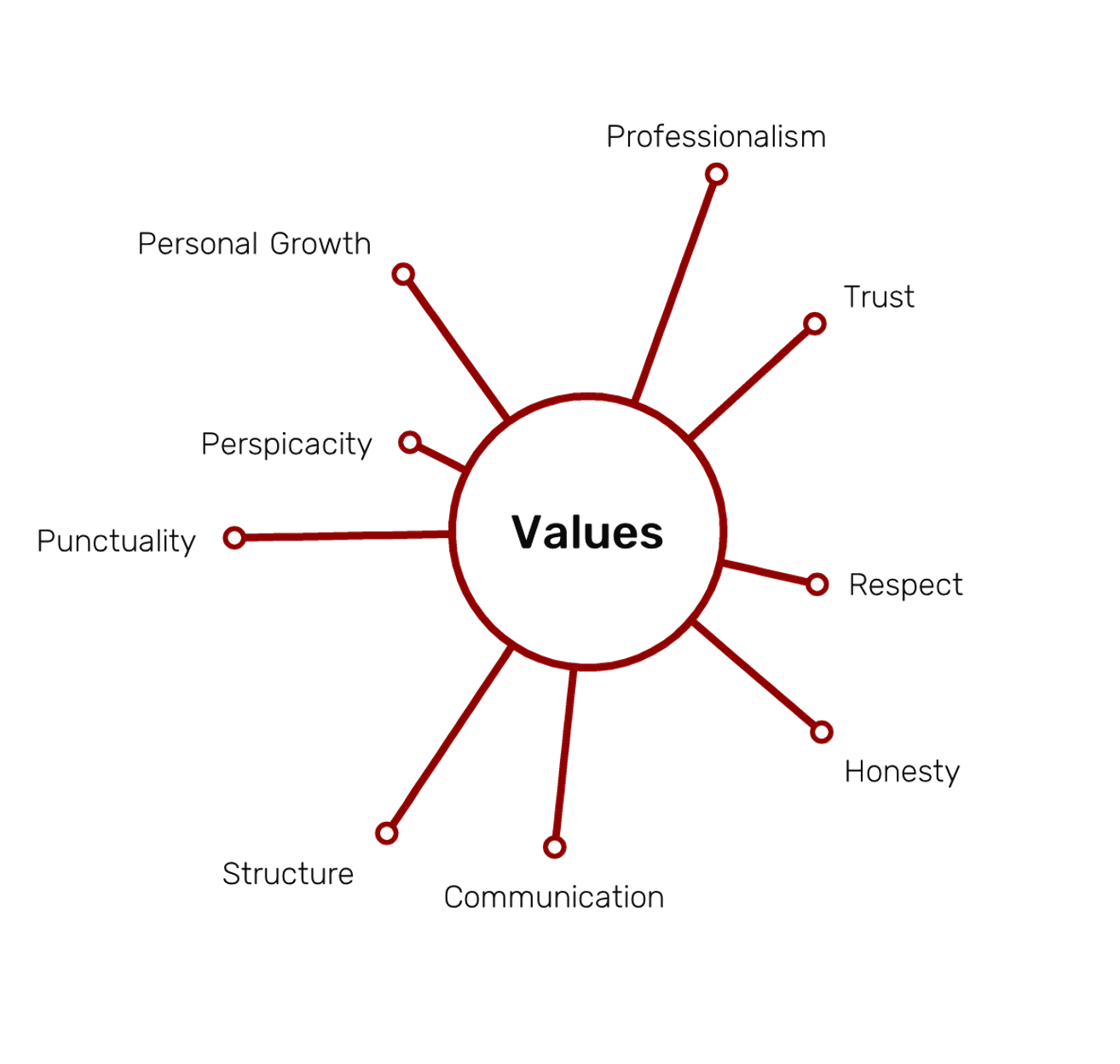 Demonstrandum has 9 key values that inform how we act and operate.
